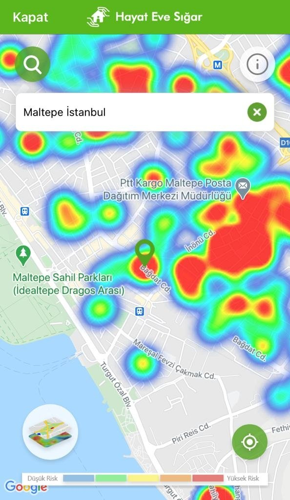 Kısıtlamalar etkisini gösteriyor: İşte ilçelere göre yeşile dönen İstanbul koronavirüs risk haritası 17