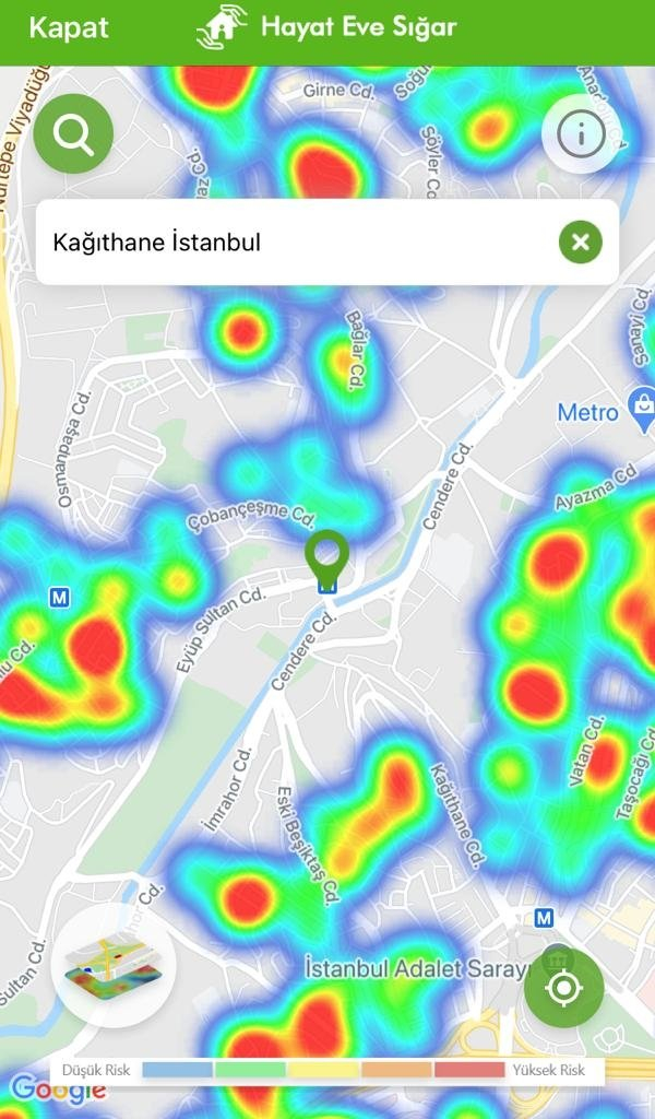 Kısıtlamalar etkisini gösteriyor: İşte ilçelere göre yeşile dönen İstanbul koronavirüs risk haritası 19