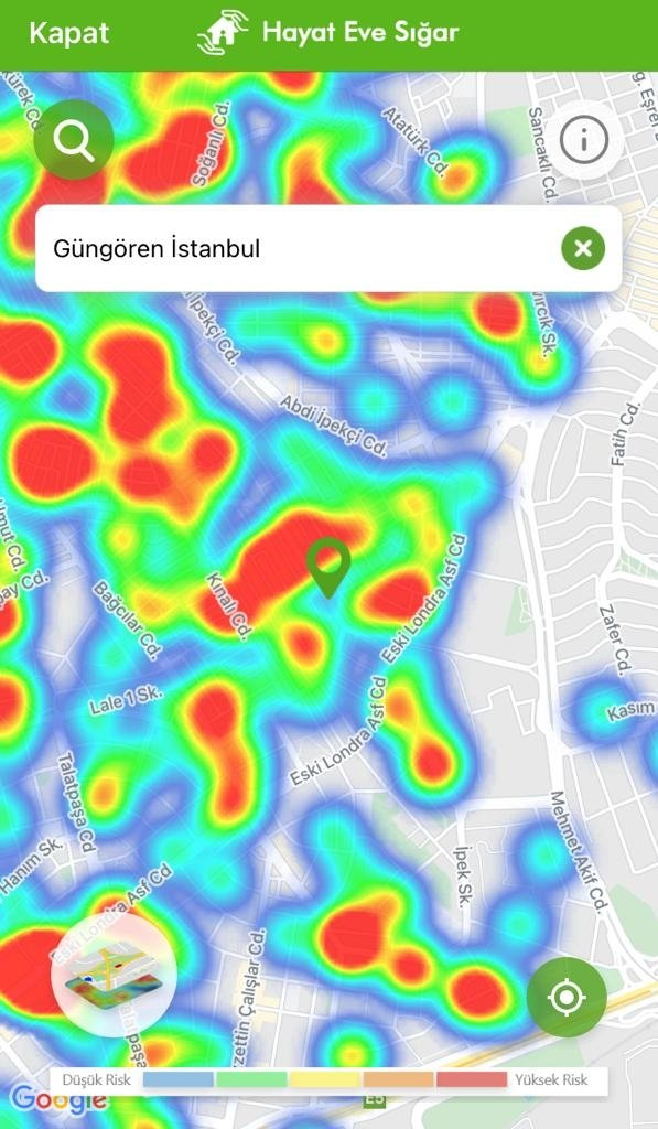 Kısıtlamalar etkisini gösteriyor: İşte ilçelere göre yeşile dönen İstanbul koronavirüs risk haritası 21