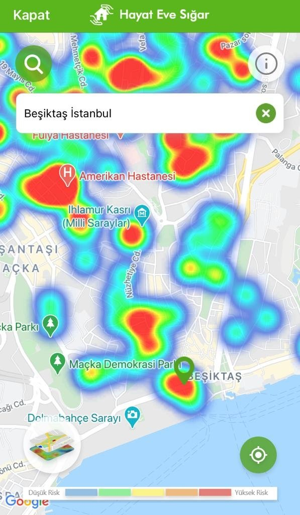 Kısıtlamalar etkisini gösteriyor: İşte ilçelere göre yeşile dönen İstanbul koronavirüs risk haritası 33