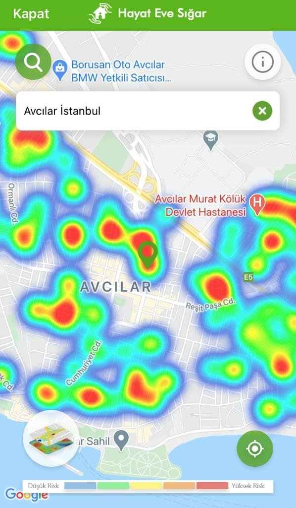 Kısıtlamalar etkisini gösteriyor: İşte ilçelere göre yeşile dönen İstanbul koronavirüs risk haritası 40