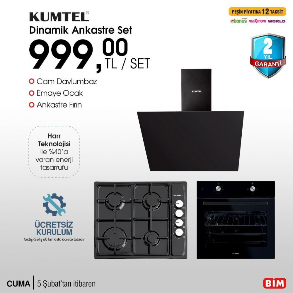 8 Şubat Pazartesi BİM kataloğu | 8 Şubat 2021 BİM katalog | Kumtel dinamik anstre set 78