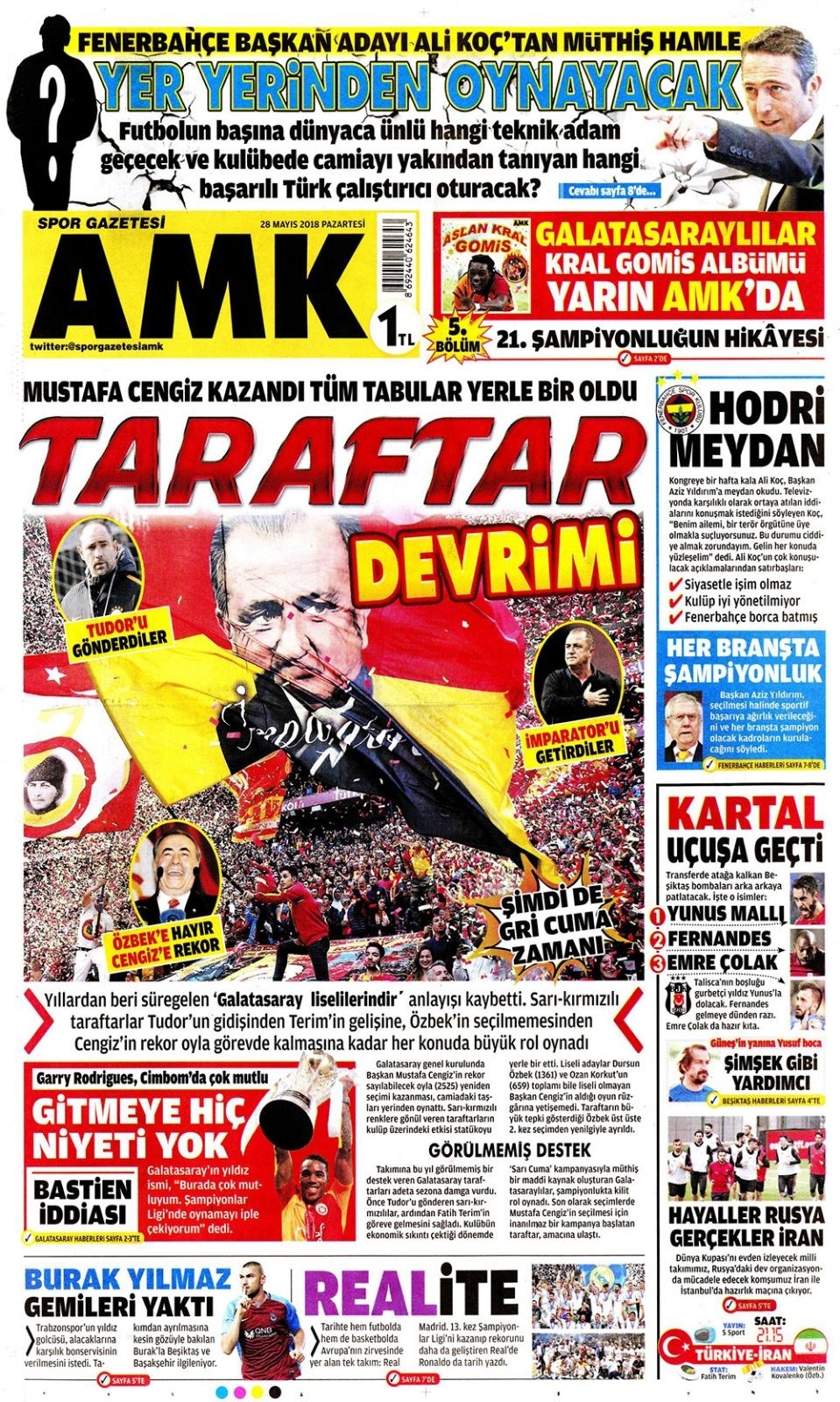 Gazete manşetleri 28 Mayıs 2018 Hürriyet - Sözcü - Habertürk 18