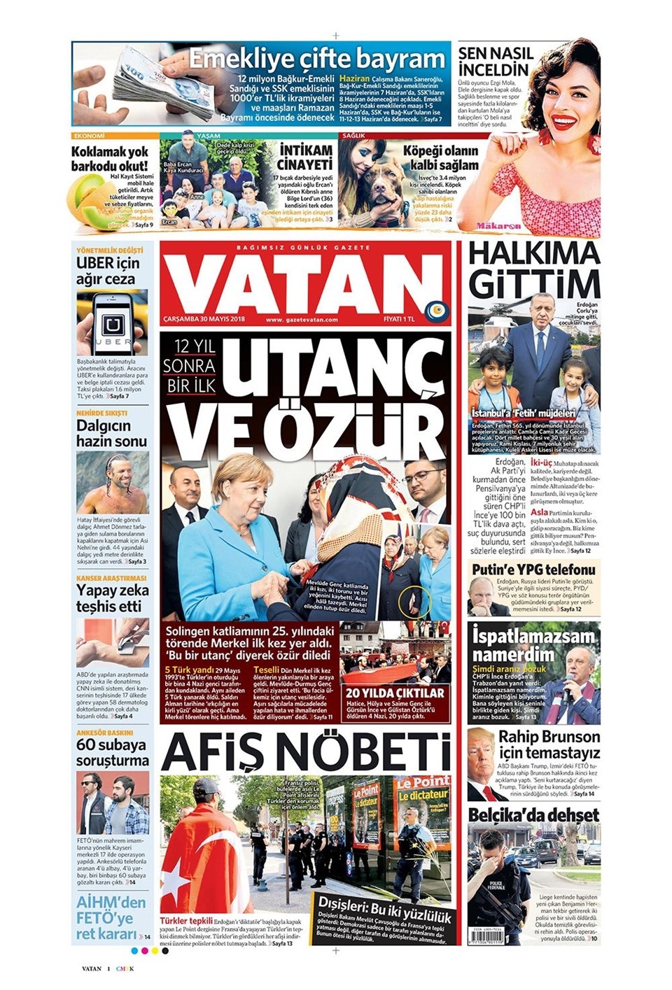 Gazete manşetleri 30 Mayıs 2018 Hürriyet, Milliyet, Sözcü, Habertürk 10