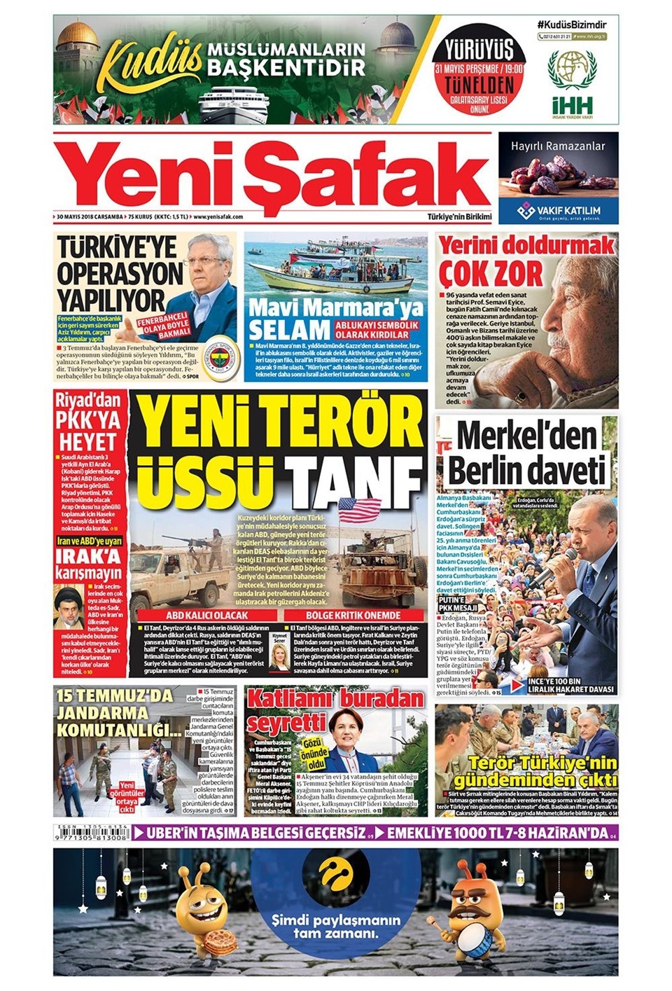 Gazete manşetleri 30 Mayıs 2018 Hürriyet, Milliyet, Sözcü, Habertürk 11