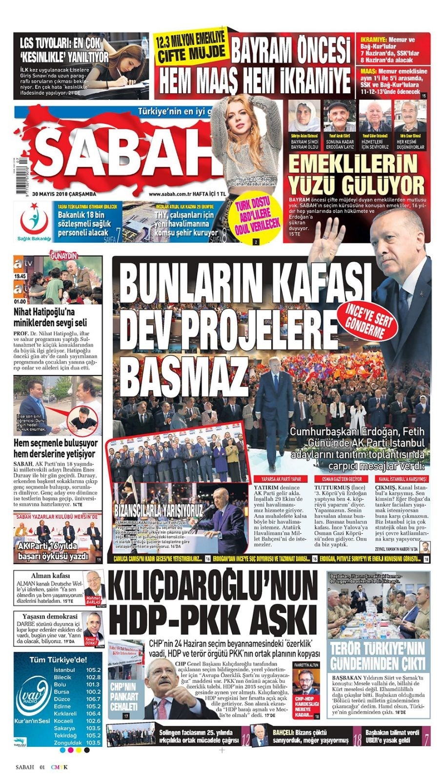 Gazete manşetleri 30 Mayıs 2018 Hürriyet, Milliyet, Sözcü, Habertürk 5