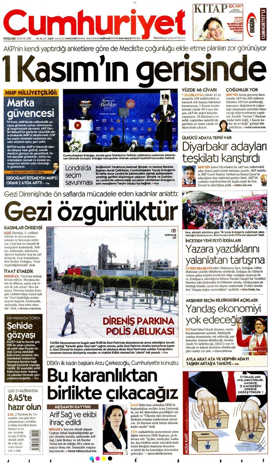 Gazete manşetleri 31 Mayıs 2018 Hürriyet - Sözcü - Habertürk 12