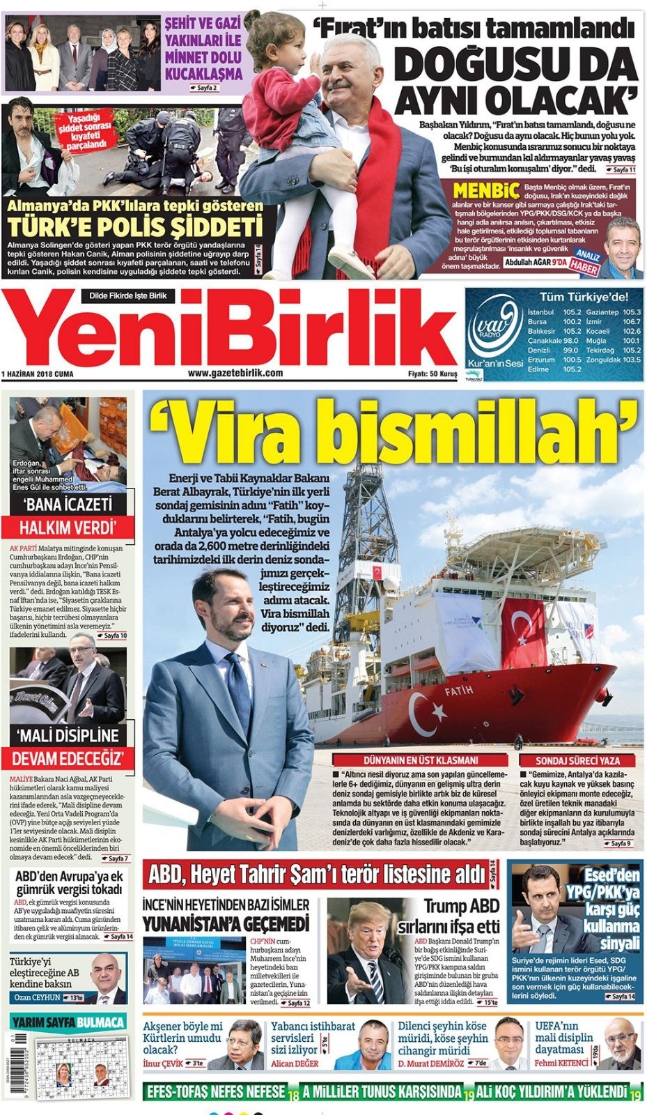 Gazete manşetleri 1 Haziran 2018 Hürriyet - Sözcü - Posta - Habertürk 16