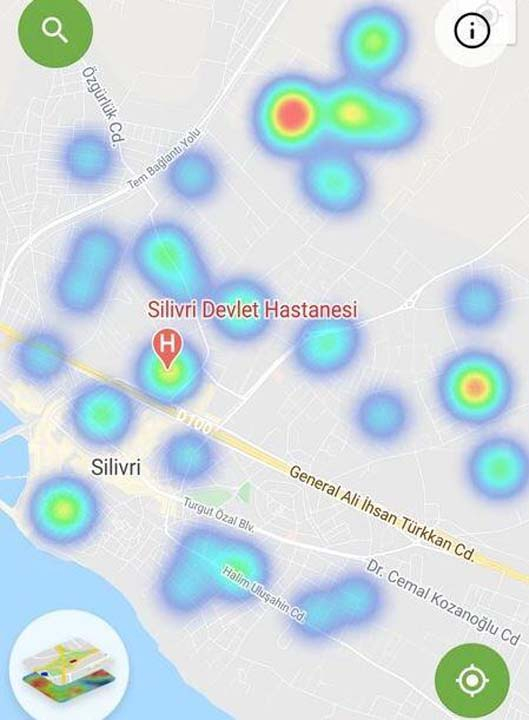 HES uygulaması güncellendi! İşte İstanbul'un ilçelerindeki korona yoğunluk haritası 10