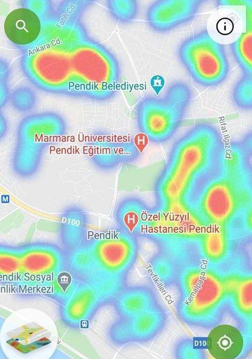 HES uygulaması güncellendi! İşte İstanbul'un ilçelerindeki korona yoğunluk haritası 13