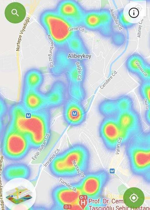 HES uygulaması güncellendi! İşte İstanbul'un ilçelerindeki korona yoğunluk haritası 17