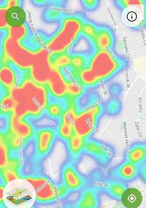 HES uygulaması güncellendi! İşte İstanbul'un ilçelerindeki korona yoğunluk haritası 19