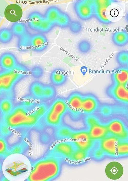 HES uygulaması güncellendi! İşte İstanbul'un ilçelerindeki korona yoğunluk haritası 38