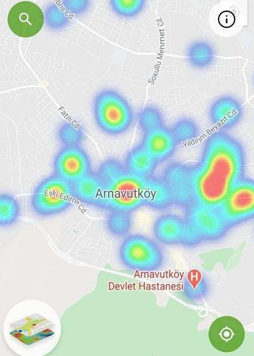 HES uygulaması güncellendi! İşte İstanbul'un ilçelerindeki korona yoğunluk haritası 39