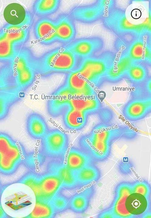 HES uygulaması güncellendi! İşte İstanbul'un ilçelerindeki korona yoğunluk haritası 4