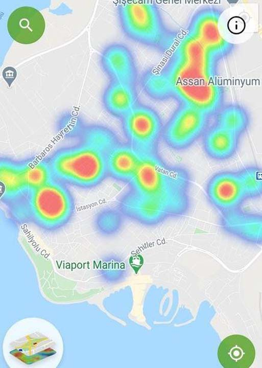 HES uygulaması güncellendi! İşte İstanbul'un ilçelerindeki korona yoğunluk haritası 5