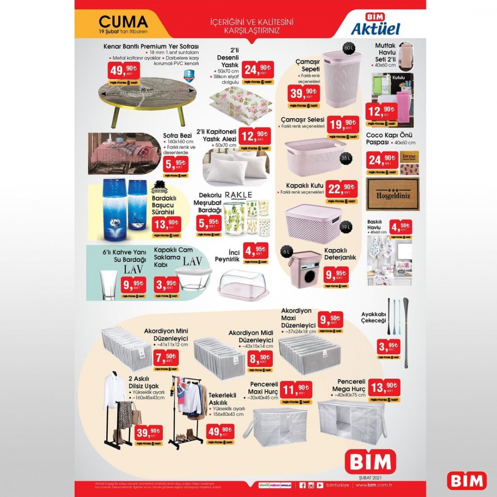 21 Şubat Bim kataloğu | Bim bu hafta gelecekler | Fakir çeyiz seti 35