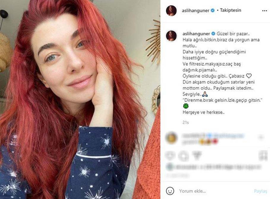 Aslıhan Güner, instagramından sevenlerine açıklama yaptı! 3