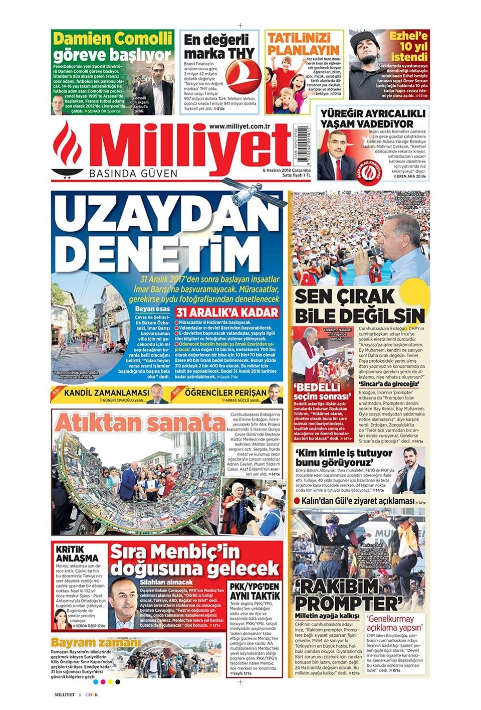 6 Haziran 2018 Gazete manşetleri - Hürriyet, Sabah, Posta, Sözcü Gazetesi 1