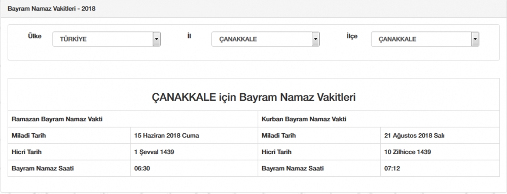 Bayram namazı saat kaçta? İl, il Bayram namazı saatleri 2018 23