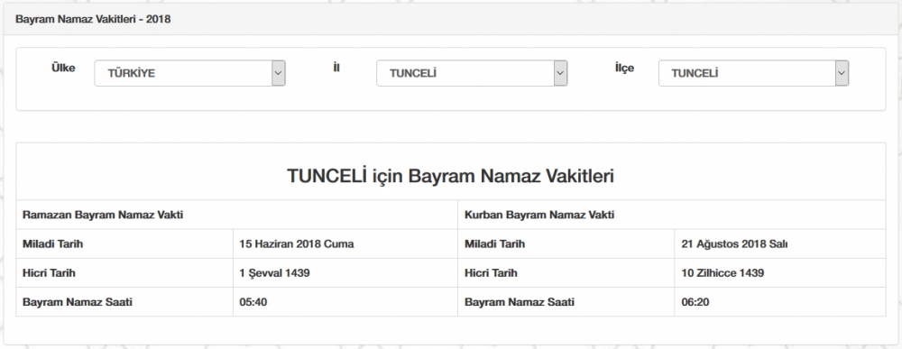 Bayram namazı saat kaçta? İl, il Bayram namazı saatleri 2018 77