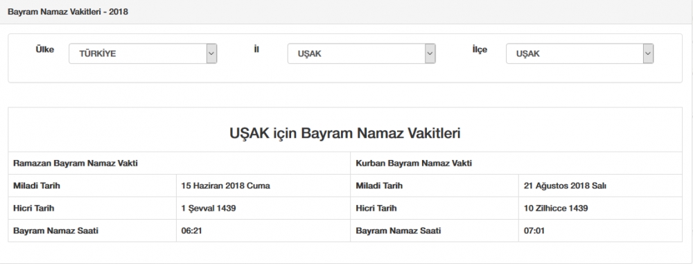 Bayram namazı saat kaçta? İl, il Bayram namazı saatleri 2018 78