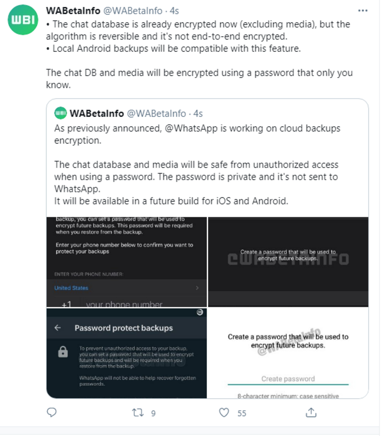 WhatsApp'tan yeni hamle! Yedeklenen sohbetler için daha güvenli bir yöntem üzerinde çalışılıyor 9
