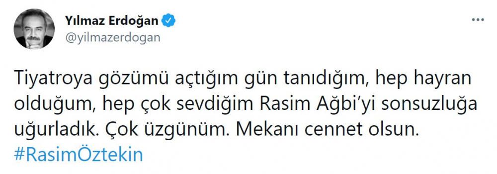 Ünlü isimlerden Rasim Öztekin için başsağlığı mesajları! 3