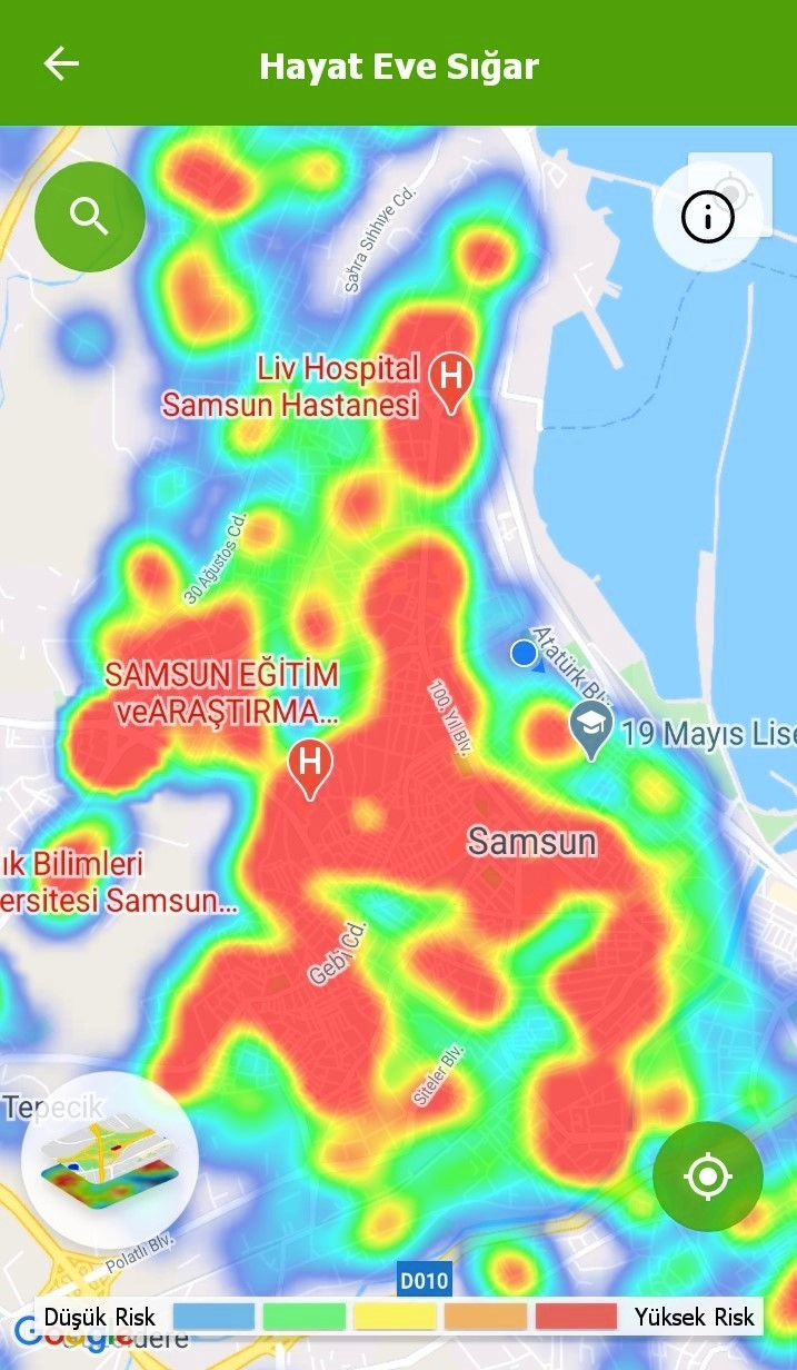 Çok yüksek riskli iller arasındaki Samsun'da, koronavirüs pik yaptı! Her yer kıpkırmızı oldu 3