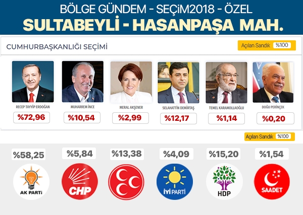 24 Haziran 2018 Sultanbeyli mahalle mahalle seçim sonuçları | Sultanbeyli seçim sonuçları 10