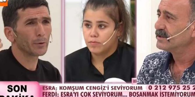 Bebeğinin komşusundan olduğunu öğrenince canlı yayında mutlu olan Esra Karakuş eşiyle barıştı