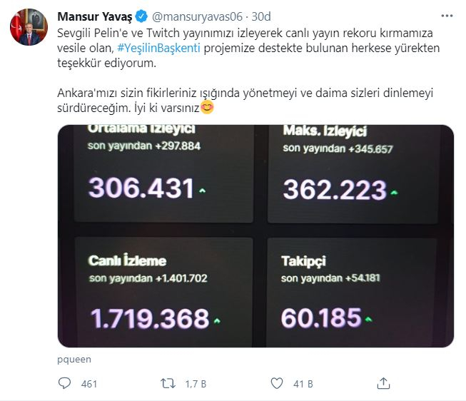 Türkiye rekorunu kırdı! Mansur Yavaş, Twitch yayını sırasında açıkladı: Bana çatanlara özelden yazıyorum 5