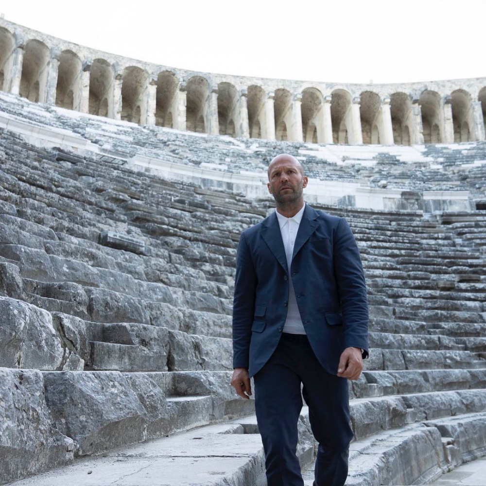 Film çekimlerini bitiren Jason Statham Aspendos'u gezdi! 10