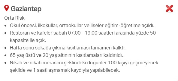 Hangi ilde hangi kısıtlamalar uygulanıyor? İşte renklere göre il il uygulanan kısıtlamalar 13