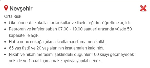 Hangi ilde hangi kısıtlamalar uygulanıyor? İşte renklere göre il il uygulanan kısıtlamalar 23