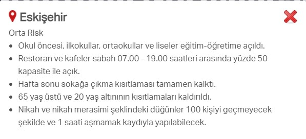 Hangi ilde hangi kısıtlamalar uygulanıyor? İşte renklere göre il il uygulanan kısıtlamalar 25