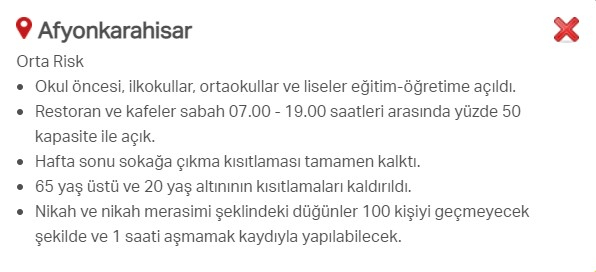 Hangi ilde hangi kısıtlamalar uygulanıyor? İşte renklere göre il il uygulanan kısıtlamalar 26