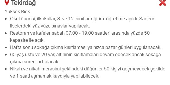 Hangi ilde hangi kısıtlamalar uygulanıyor? İşte renklere göre il il uygulanan kısıtlamalar 32