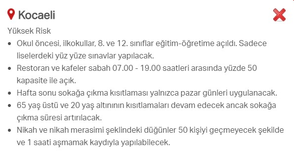 Hangi ilde hangi kısıtlamalar uygulanıyor? İşte renklere göre il il uygulanan kısıtlamalar 35