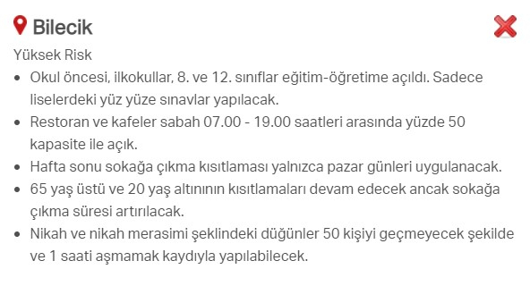 Hangi ilde hangi kısıtlamalar uygulanıyor? İşte renklere göre il il uygulanan kısıtlamalar 36