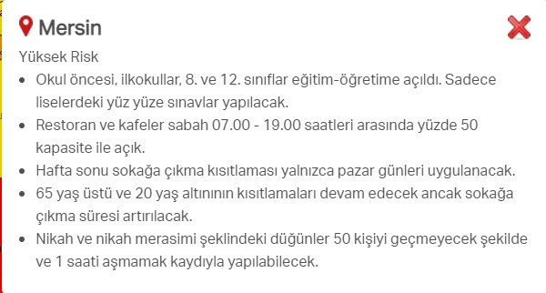 Hangi ilde hangi kısıtlamalar uygulanıyor? İşte renklere göre il il uygulanan kısıtlamalar 42