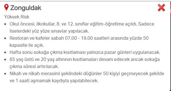 Hangi ilde hangi kısıtlamalar uygulanıyor? İşte renklere göre il il uygulanan kısıtlamalar 46