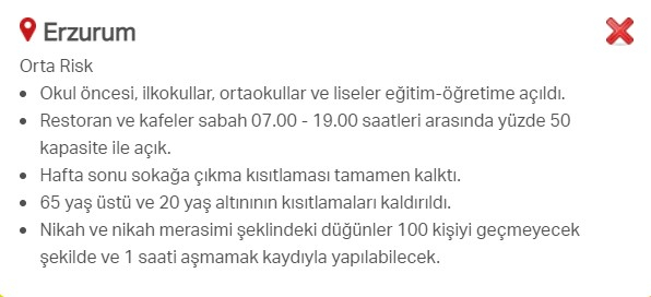 Hangi ilde hangi kısıtlamalar uygulanıyor? İşte renklere göre il il uygulanan kısıtlamalar 5