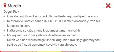 Hangi ilde hangi kısıtlamalar uygulanıyor? İşte renklere göre il il uygulanan kısıtlamalar 54