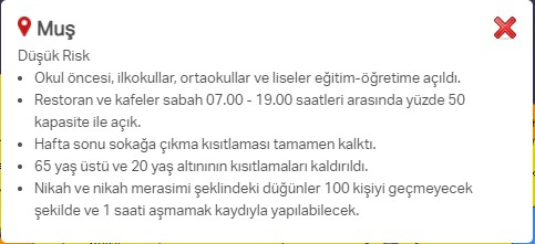 Hangi ilde hangi kısıtlamalar uygulanıyor? İşte renklere göre il il uygulanan kısıtlamalar 57