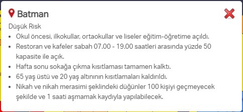 Hangi ilde hangi kısıtlamalar uygulanıyor? İşte renklere göre il il uygulanan kısıtlamalar 58