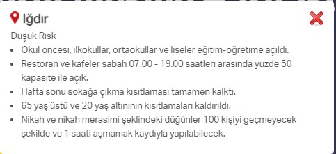 Hangi ilde hangi kısıtlamalar uygulanıyor? İşte renklere göre il il uygulanan kısıtlamalar 63