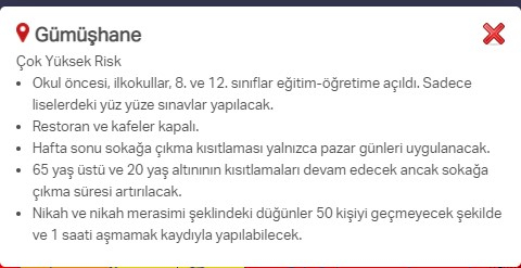 Hangi ilde hangi kısıtlamalar uygulanıyor? İşte renklere göre il il uygulanan kısıtlamalar 67