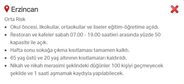 Hangi ilde hangi kısıtlamalar uygulanıyor? İşte renklere göre il il uygulanan kısıtlamalar 7