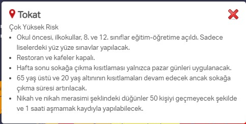 Hangi ilde hangi kısıtlamalar uygulanıyor? İşte renklere göre il il uygulanan kısıtlamalar 70